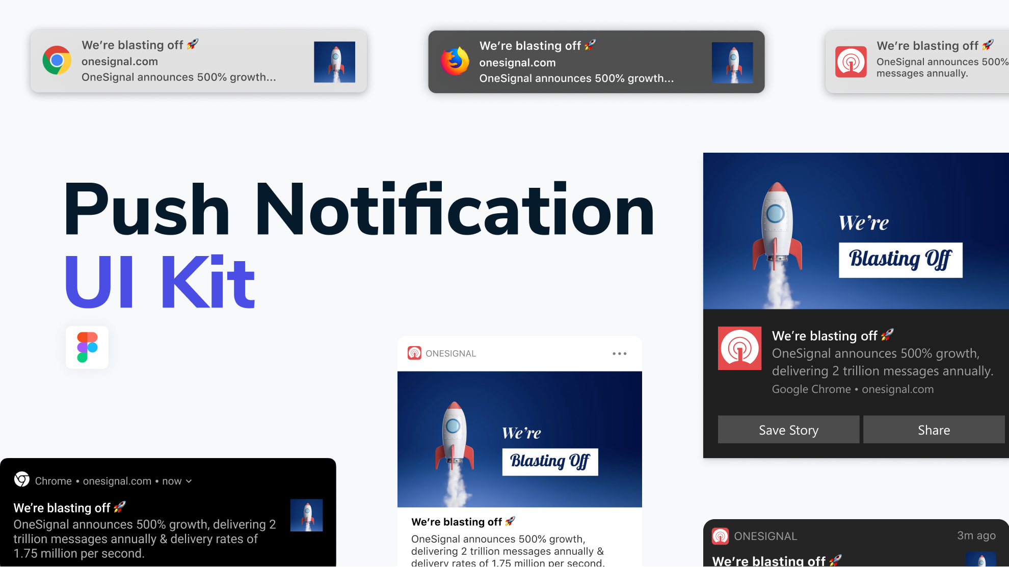 Push notification UI kit for Figma